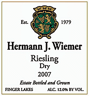 Hermann J. Wiemer - Riesling Dry Finger Lakes 2021