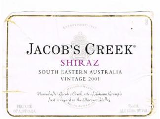Jacobs Creek - Shiraz South Eastern Australia